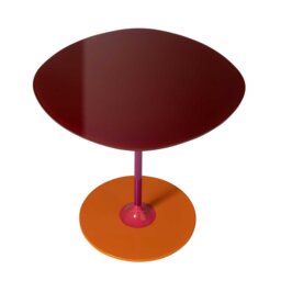 Kartell Thierry Side Table 45x45x45 Burgundy, Round, Red Glass - Barker & Stonehouse - thumbnail 4