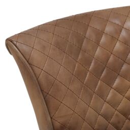 Timothy Oulton Mimi Quilted Dining Chair, Brown Leather - Barker & Stonehouse - thumbnail 5