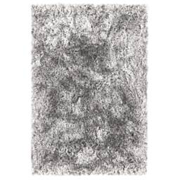 Plush Silver 140x200cm Rug, Square Polyester - Barker & Stonehouse
