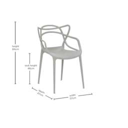 Kartell Masters Dining Chair, Grey Plastic - Barker & Stonehouse - thumbnail 5