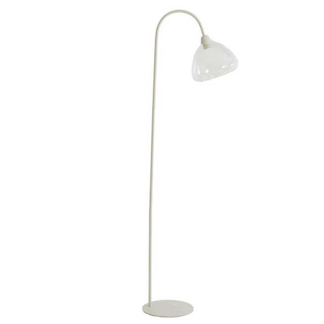 Cream & Clear Glass Floor Lamp - Barker & Stonehouse