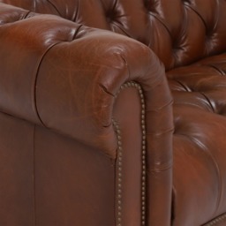Ullswater 4 Seater Leather Chesterfield Sofa, Brown - Barker & Stonehouse - thumbnail 4