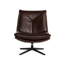 Cormac Swivel Armchair, Brown Leather - Barker & Stonehouse - thumbnail 4