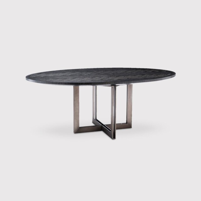 Eichholtz Melchior Dining Table Oval, Round, Black Oak - Barker & Stonehouse - image 1