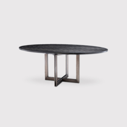Eichholtz Melchior Dining Table Oval, Round, Black Oak - Barker & Stonehouse - thumbnail 3