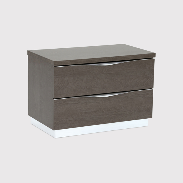 Lutyen Large Bedside Table, Grey Wood - Barker & Stonehouse - image 1