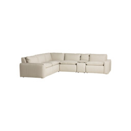 Holloway Corner Modular Sofa & Ottoman Leather - Barker & Stonehouse - thumbnail 3