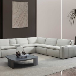 Holloway Corner Modular Sofa & Ottoman Leather - Barker & Stonehouse - thumbnail 2