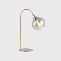 Antique Bronze Glass Table Lamp, Brown Metal - Barker & Stonehouse