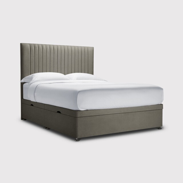 Simba Camden Side Lift Ottoman Double Bed Frame, Grey Fabric - Barker & Stonehouse - image 1