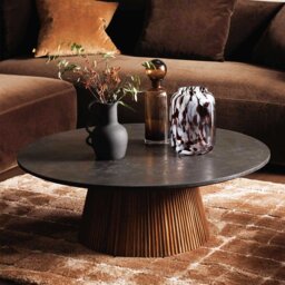 Trinidad Large Round Coffee Table, Round, Teak Wood - Barker & Stonehouse - thumbnail 5