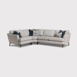 Embrey 2.5 Seater Corner Sofa With Lhf Cuddler, Grey Fabric - Barker & Stonehouse