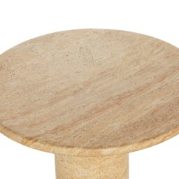 Sierra Round Side Table 46cm X 46cm X 48cm, Round, Neutral Stone Effect - Barker & Stonehouse - thumbnail 3