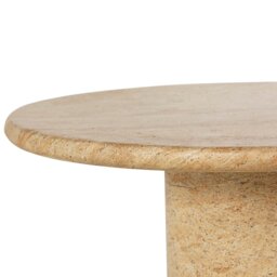 Sierra Round Side Table 46cm X 46cm X 48cm, Round, Neutral Stone Effect - Barker & Stonehouse - thumbnail 5