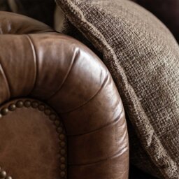 Taunton 4 Seater Sofa Split, Brown Fabric & Leather - Barker & Stonehouse - thumbnail 5