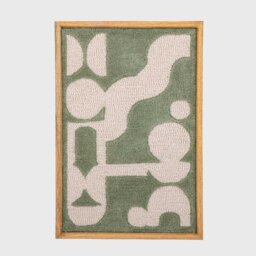 ORGANIC TUFTED SHAPES WALL ART, Green Wool Blend - Barker & Stonehouse