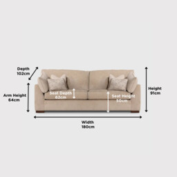 Borelly 2 Seater Sofa, Neutral Fabric - Barker & Stonehouse - thumbnail 6