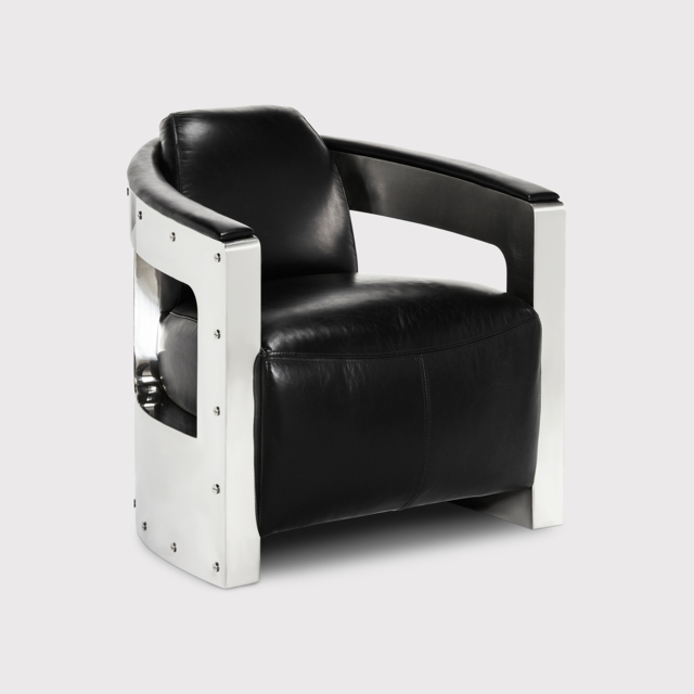 Timothy Oulton Mars Armchair Mk3, Black Leather - Barker & Stonehouse - image 1