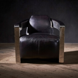 Timothy Oulton Mars Armchair Mk3, Black Leather - Barker & Stonehouse - thumbnail 3