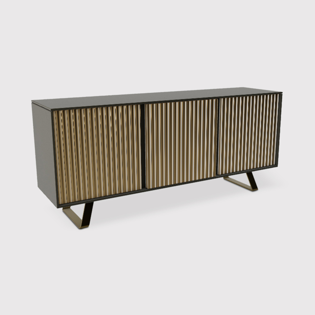 Calligaris Secret 3 Door Sideboard, Gold Glass - Barker & Stonehouse