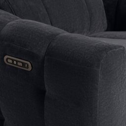 Montgomery Power Recliner Chair & Headrest, Purple Fabric - Barker & Stonehouse - thumbnail 3