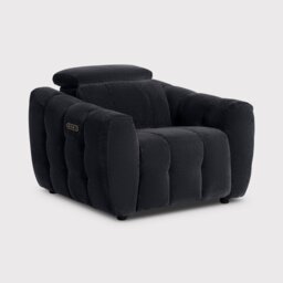Montgomery Power Recliner Chair & Headrest, Purple Fabric - Barker & Stonehouse - thumbnail 1