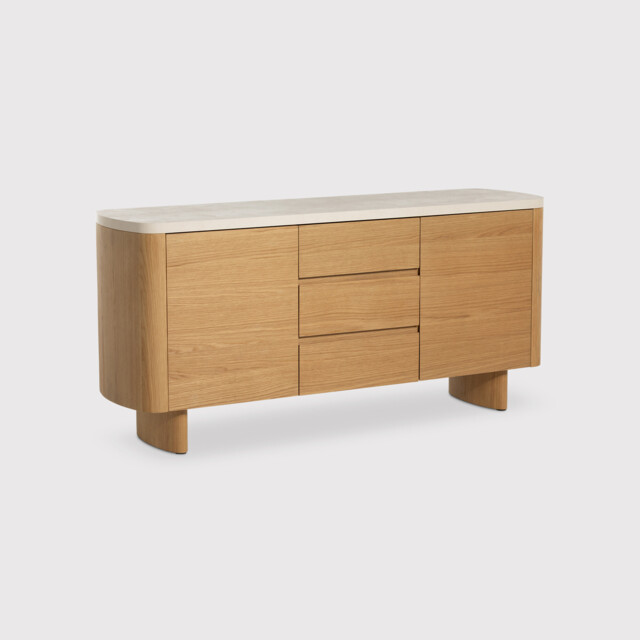 Soma Curved Sideboard, Neutral Wood - Barker & Stonehouse - image 1
