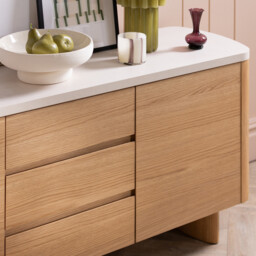 Soma Curved Sideboard, Neutral Wood - Barker & Stonehouse - thumbnail 3
