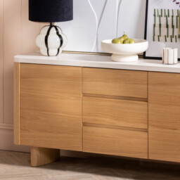 Soma Curved Sideboard, Neutral Wood - Barker & Stonehouse - thumbnail 4