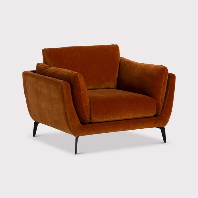 Boone Armchair, Orange Velvet - Barker & Stonehouse - image 1