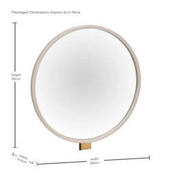 Lucia Gallery Mirror, Round Wood - Barker & Stonehouse - thumbnail 4