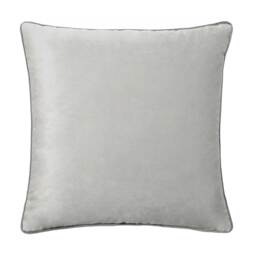 Silver Grey Piped Cushion, Square Polyester - Barker & Stonehouse