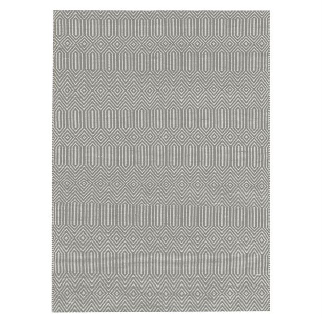 Twine 160x230Cm Rug Silver, Square Cotton Blend - W160cm - Barker & Stonehouse