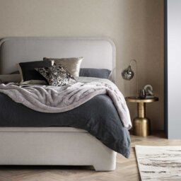Tilbury Double Bed & Curved Headboard, Grey Fabric - Barker & Stonehouse - thumbnail 2