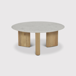 Fuji Coffee Table, Round, Neutral Wood - Barker & Stonehouse