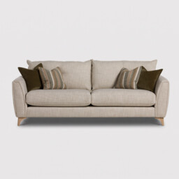 Calloway Extra Lrg Sofa Tyne Natural Oak Ft, Neutral Fabric - Barker & Stonehouse