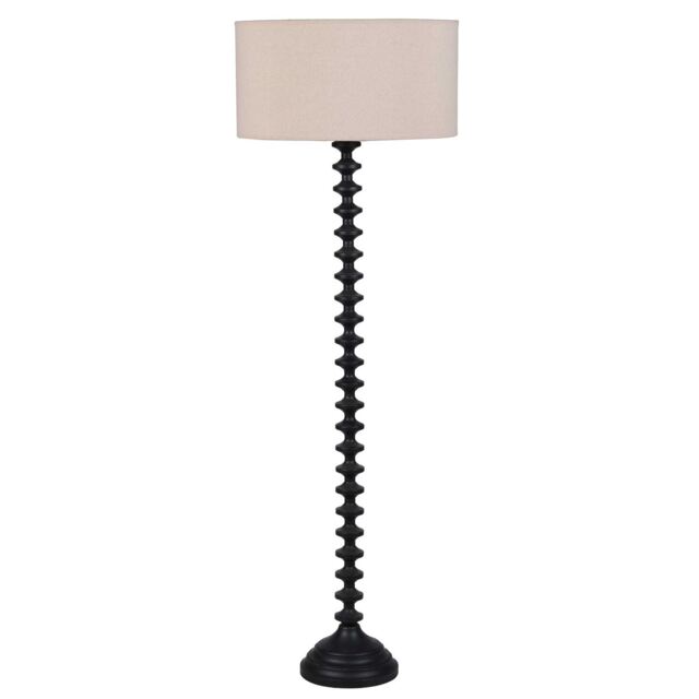 Ridged Base Floor Lamp, Black - Barker & Stonehouse - image 1