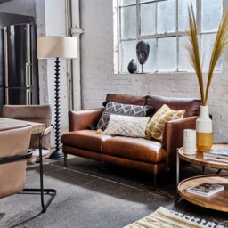 Ridged Base Floor Lamp, Black - Barker & Stonehouse - thumbnail 2