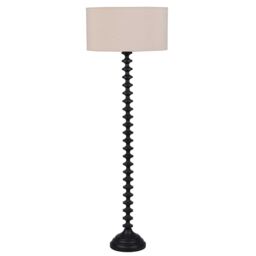 Ridged Base Floor Lamp, Black - Barker & Stonehouse - thumbnail 1