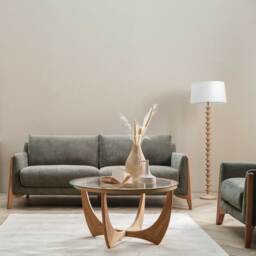 Sculpted Wood Floor Lamp - Barker & Stonehouse - thumbnail 2