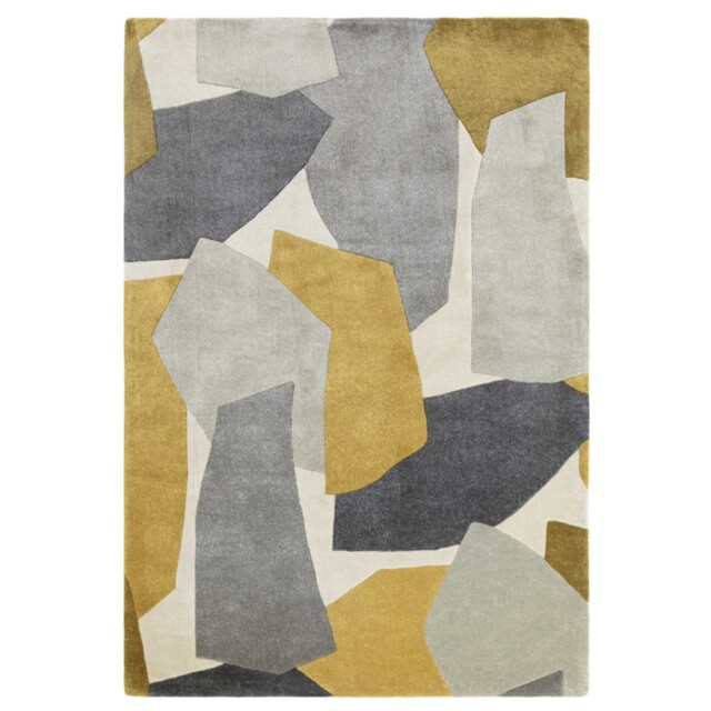 Trallo Ochre Grey 120x170cm Rug, Square - Barker & Stonehouse