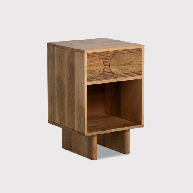 Zuberi Bedside Table 40X40X62Cm, Neutral Wood - Barker & Stonehouse - image 1
