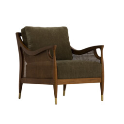 Ambrosio Accent Armchair, Green Fabric - Barker & Stonehouse - thumbnail 4