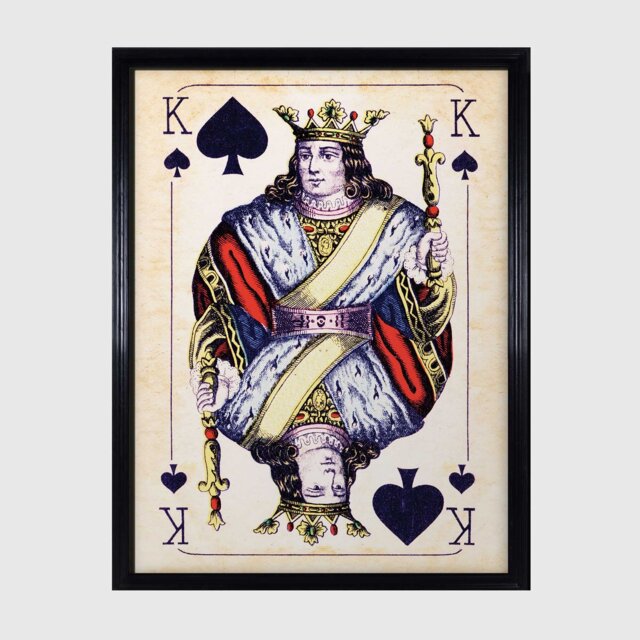 Timothy Oulton Cards Konig Spades Art, Black Wood - Barker & Stonehouse - image 1