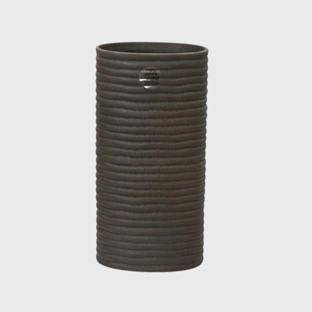Charcoal Ceramic Lined Vase, Brown - Barker & Stonehouse