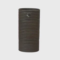 Charcoal Ceramic Lined Vase, Brown - Barker & Stonehouse