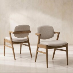 Fleming Dining Chair, Neutral Fabric - Barker & Stonehouse - thumbnail 1