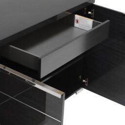 Versilia 3 Door Buffet Sideboard, Grey Gloss - Barker & Stonehouse - thumbnail 4