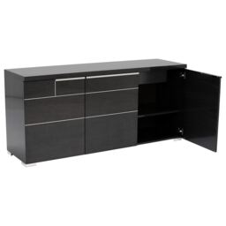 Versilia 3 Door Buffet Sideboard, Grey Gloss - Barker & Stonehouse - thumbnail 6