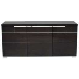 Versilia 3 Door Buffet Sideboard, Grey Gloss - Barker & Stonehouse - thumbnail 2